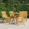 Image de vidaXL Chaises de jardin pliantes lot de 4 47x63x90cm bois massif teck3155046