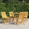 Image de vidaXL Chaises de jardin pliantes lot de 4 47x47x89cm bois massif teck3155052