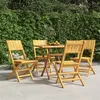 Image de vidaXL Chaises de jardin pliantes lot de 4 47x61x90cm bois massif teck3155058