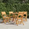 Image de vidaXL Chaises de jardin pliantes 4 pcs 55x61x90 cm bois massif teck 3155061
