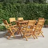 Image de vidaXL Chaises de jardin pliantes 6 pcs 55x61x90 cm bois massif teck 3155062