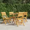 Image de vidaXL Chaises de jardin pliantes lot de 4 47x62x90cm bois massif teck3155064