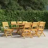 Image de Chaises de jardin pliantes lot de 8 47x62x90cm bois massif teck