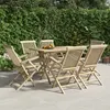 Image de vidaXL Chaises de jardin pliantes lot de 6 gris 56x61x89 cm bois teck3155071