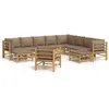Image de Salon de jardin modulable Vidaxl bambou marron 7 pieces 1 personnes