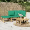 Image de Salon de jardin modulable Vidaxl vert bambou 3 personnes 69 x 55 x 65 3 pieces