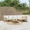 Image de Beige Vidaxl salon de jardin modulable 6 pieces 5 personnes 69 x 55 x 65 bambou