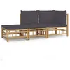 Image de 3 pieces Vidaxl 3 personnes salon de jardin modulable bambou 69 x 55 x 65 gris