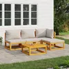 Image de Salon de jardin modulable Vidaxl bois massif gris 5 pieces x 70.5 x 65 4 personnes