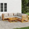 Image de vidaXL Salon de Jardin avec Coussins 6 pcs, Canapés avec Dossier, Ensemble de Meubles avec Table Basse Patio Terrasse, 3155288