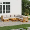 Image de vidaXL Salon de Jardin avec Coussins 9 pcs, Canapés avec Dossier, Ensemble de Meubles avec Table Basse Patio Terrasse, 3155296