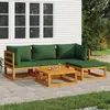 Image de Salon de jardin modulable Vidaxl bois massif vert 5 pieces x 70.5 x 65 4 personnes
