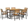 Image de vidaXL Ensemble à manger de jardin 7 pcs bois d'acacia solide et métal 3155407