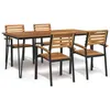 Image de vidaXL Ensemble à manger de jardin 5 pcs bois d'acacia massif et métal 3155418