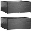 Image de Housses de salon de jardin 2 pcs 16 oeillets 250x250x90 cm carré