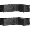 Image de vidaXL Housses de salon de jardin en forme de L 2 pcs 18 oeillets 3155378