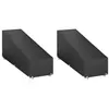 Image de Housses pour chaise longue 2 pcs 12 oeillets 205x75x40 70 cm PE