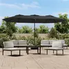 Image de vidaXL Parasol de Jardin à Double Tête avec LED, Pare-soleil de Patio, Abri de Soleil, Parasol de Plage Terrasse Extérieur, 362955
