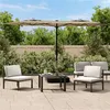 Image de Parasol de jardin à double tête taupe 316x240 cm