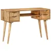 Image de Bureau avec tiroirs 110x47x76 cm bois de manguier solide