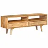 Image de vidaXL Meuble TV 110x30x41 cm bois massif de manguier, support TV, armoire média, armoire HiFi, unité TV, unité média, 352783