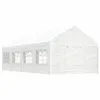 Image de vidaXL Prieel met dak 8,92x4,08x3,22 m polyetheen wit3155488