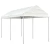 Image de vidaXL Prieel met dak 4,46x2,28x2,69 m polyetheen wit3155502
