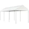 Image de vidaXL Prieel met dak 6,69x2,28x2,69 m polyetheen wit3155503
