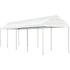Image de vidaXL Prieel met dak 8,92x2,28x2,69 m polyetheen wit3155504