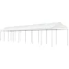 Image de vidaXL Prieel met dak 17,84x2,28x2,69 m polyetheen wit3155508