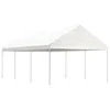 Image de vidaXL Prieel met dak 6,69x4,08x3,22 m polyetheen wit3155511