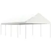 Image de vidaXL Prieel met dak 8,92x4,08x3,22 m polyetheen wit3155512