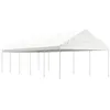 Image de vidaXL Prieel met dak 11,15x4,08x3,22 m polyetheen wit3155513