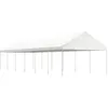 Image de vidaXL Prieel met dak 13,38x4,08x3,22 m polyetheen wit3155514