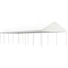 Image de vidaXL Prieel met dak 15,61x4,08x3,22 m polyetheen wit3155515