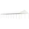 Image de vidaXL Prieel met dak 20,07x4,08x3,22 m polyetheen wit3155517