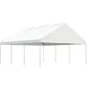 Image de vidaXL Prieel met dak 6,69x5,88x3,75 m polyetheen wit3155519