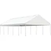 Image de vidaXL Prieel met dak 11,15x5,88x3,75 m polyetheen wit3155521