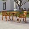 Image de vidaXL Table de jardin 85x85x75 cm Bois d'acacia solide 363304