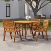 Image de Table de jardin 110x110x75 cm Bois d acacia solide