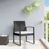 Image de Lot de 2 chaise vidaxl H. 77.5 cm empilable non pliable en rotin exterieur noir