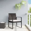 Image de Lot de 2 chaise vidaxl en rotin empilable non pliable exterieur H. 77.5 cm marron