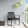 Image de Lot de 2 chaise Vidaxl exterieur empilable non pliable H. 77.5 cm en rotin gris