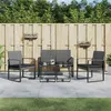 Image de vidaXL 5-delige Tuinset met kussens polypropeen rattan donkergrijs360217
