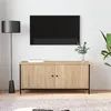 Image de vidaXL Meuble TV avec Portes, Armoire de Télévision avec Compartiments, Meuble Télé avec Rangement Salon Salle de Séjour, Industriel, Chêne Sonoma Bois Ingénierie 826291