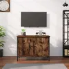 Image de Meuble TV avec portes chêne sonoma 60x35x45cm bois d ingénierie