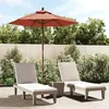 Image de vidaXL Parasol de jardin avec mât en bois terre cuite 196x231 cm 363164