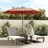 Image de vidaXL Parasol met houten paal 299x240 cm terracottakleurig363172