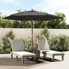 Image de vidaXL Parasol de jardin avec mât en bois noir 299x240 cm 363173