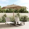 Image de Parasol de jardin VIDAXL en bois taupe 300x300x273 cm anti-UV et anti-décoloration
